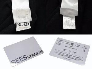 CHROME HEARTS クロムハーツ 袖プリント プルオーバーパーカー フーディ サイズXL ブラック 美品 中古 4b008187