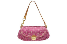 Load image into Gallery viewer, 極美品 LOUIS VUITTON ルイヴィトン ミニプリーティ ワンショルダーバッグ M95216 モノグラム デニム ピンク 中古 4b008191
