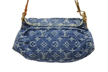 Load image into Gallery viewer, 極美品 LOUIS VUITTON ルイヴィトン ミニプリーティ ハンドバッグ M95050 モノグラムデニム レザー ブルー 中古 4b008192