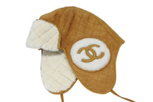 画像をギャラリービューアに読み込む, 新品未使用 CHANEL シャネル ココネージュ フライトキャップ ウシャンカ AAA429 ココマーク ムートン スウェード 中古 4b008210