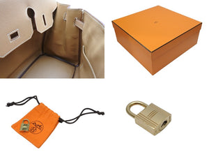 HERMES エルメス Birkin 30 バーキン30 ハンドバッグ クシュベル ナチュラル □B刻印 1998年製 ゴールド金具 美品 中古 4b008212