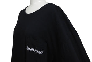 極美品 CHROME HEARTS クロムハーツ アーチロゴ 長袖Tシャツ サイズXL FUCK YOU CHプラス ブラック ホワイト 中古 4b008214