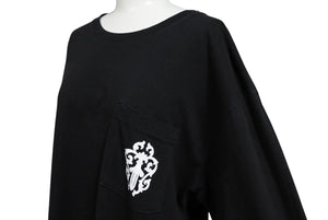 CHROME HEARTS クロムハーツ ヴィン ダガープリント 長袖 ロンT ブラック Lサイズ 美品 中古 4b008216