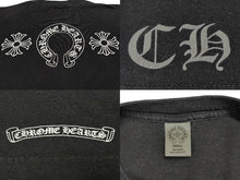 Load image into Gallery viewer, CHROME HEARTS クロムハーツ 半袖Tシャツ サイズS ホースシュー CHプラス プリント ブラック ホワイト 良品 中古 4b008218