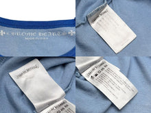 Load image into Gallery viewer, CHROME HEARTS クロムハーツ CROSS RAGLAN TEE セメタリークロス ラグラン 半袖Tシャツ ブルー サイズXS 良品 中古 4b008220