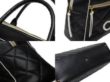 Load image into Gallery viewer, CHANEL シャネル スポーツライン ボストンバッグ A05943 3番台 キルティング ココマーク レザー ブラック ゴールド金具 美品 中古 4b008234