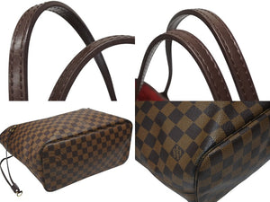 極美品 LOUIS VUITTON ルイヴィトン ダミエ ネヴァーフルMM トートバッグ N51105 PVC レザー ブラウン ゴールド金具 中古 4b008248