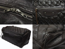 Load image into Gallery viewer, BALENCIAGA バレンシアガ マトラッセ シティ ハンドバッグ 168032 ブラウン レザー シルバー金具 美品 中古 4b008268