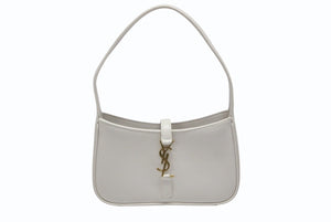 SAINT LAURENT サンローラン カサンドラロゴ ミニ ハンドバッグ 710318 2R20W ホワイト カーフスキン スウェード ゴールド金具 美品 中古 4b008292