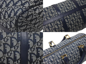 Christian Dior クリスチャンディオール トロッター ハンドバッグ CP0070 ガリアーノ期 ネイビー 美品 中古 4b008304