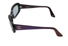 Load image into Gallery viewer, CHANEL シャネル スクエア サングラス アイウェア 5011 c.530/66 サイズ51□19 135 ココマーク 玉虫色 美品 中古 4b008310