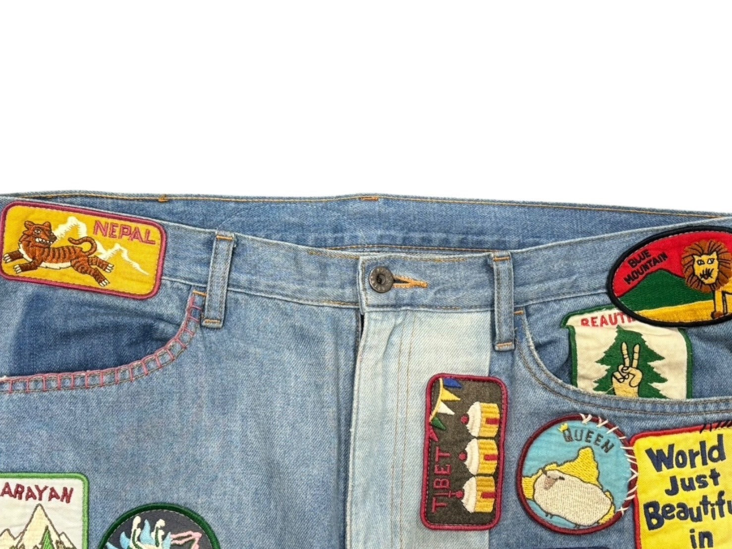 KAPITAL キャピタル 2023SS Denim 5P Rat Flare Pants パッチワーク