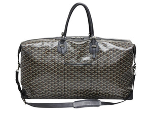 GOYARD ゴヤール ボーイング65 ボストンバッグ ヘリンボーン ゴヤールデインキャンバス ブラック シルバー金具 スト付き 美品 中古 4b008317
