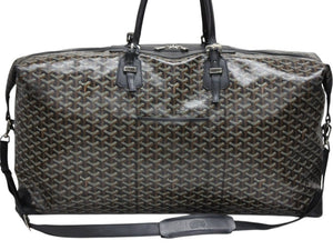 GOYARD ゴヤール ボーイング65 ボストンバッグ ヘリンボーン ゴヤールデインキャンバス ブラック シルバー金具 スト付き 美品 中古 4b008317