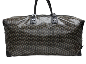 GOYARD ゴヤール ボーイング65 ボストンバッグ ヘリンボーン ゴヤールデインキャンバス ブラック シルバー金具 スト付き 美品 中古 4b008317