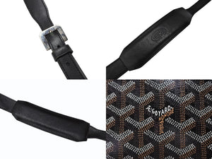 GOYARD ゴヤール ボーイング65 ボストンバッグ ヘリンボーン ゴヤールデインキャンバス ブラック シルバー金具 スト付き 美品 中古 4b008317