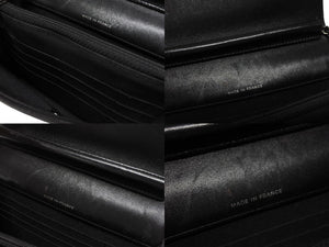 極美品 CHANEL シャネル パッチワーク BORO チェーンショルダーバッグ ココマーク 25番台 デニム ツイード ブラック シルバー 中古 4b008319