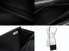 Load image into Gallery viewer, 極美品 CHANEL シャネル パッチワーク BORO チェーンショルダーバッグ ココマーク 25番台 デニム ツイード ブラック シルバー 中古 4b008319