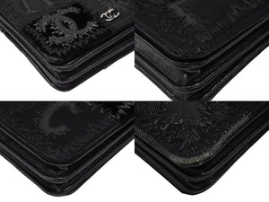 極美品 CHANEL シャネル パッチワーク BORO チェーンショルダーバッグ ココマーク 25番台 デニム ツイード ブラック シルバー 中古 4b008319