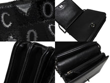 Load image into Gallery viewer, 極美品 CHANEL シャネル パッチワーク BORO チェーンショルダーバッグ ココマーク 25番台 デニム ツイード ブラック シルバー 中古 4b008319