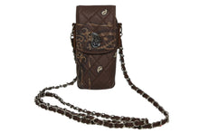 画像をギャラリービューアに読み込む, 極美品 THE WORLD IS YOURS ザ ワールド イズ ユアーズ ペイズリー キルティング ミニ ポーチ ショルダー レザー ブラウン 中古 4b008320