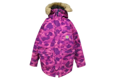 A BATHING APE アベイシングエイプ × CARHARTT カーハート N-3B フライトジャケット サイズM redcamo レッドカモ 美品 中古 4b008322