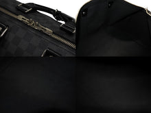 Load image into Gallery viewer, 極美品 LOUIS VUITTON ルイヴィトン ボストン キーポルバンドリエール45 ダミエグラフィット N41418 ブラック シルバー金具 4b008380
