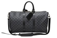 Load image into Gallery viewer, 極美品 LOUIS VUITTON ルイヴィトン ボストン キーポルバンドリエール45 ダミエグラフィット N41418 ブラック シルバー金具 4b008380