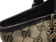 Load image into Gallery viewer, GUCCI グッチ ハンドバッグ シェリーライン 139261 213048 イタリア製 ベージュ レッド グリーン GGキャンバス レザー 美品 中古 4b008382