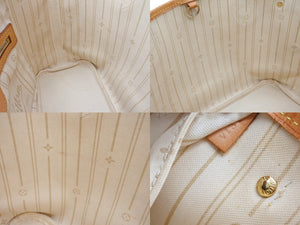LOUIS VUITTON ルイ ヴィトン トートバッグ ネヴァーフルPM N51110 ダミエ アズール キャンバス ホワイト 美品 中古 4b008383