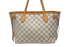 LOUIS VUITTON ルイ ヴィトン トートバッグ ネヴァーフルPM N51110 ダミエ アズール キャンバス ホワイト 美品 中古 4b008383