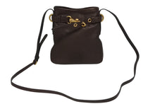 Load image into Gallery viewer, 極美品 MIUMIU ミュウミュウ ナッパレザー ポーチ ショルダーバッグ ブラウン レザー 5NR461 ゴールド金具 中古 4b008384