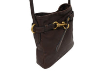 Load image into Gallery viewer, 極美品 MIUMIU ミュウミュウ ナッパレザー ポーチ ショルダーバッグ ブラウン レザー 5NR461 ゴールド金具 中古 4b008384