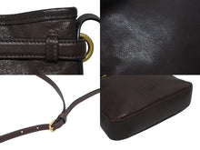 Load image into Gallery viewer, 極美品 MIUMIU ミュウミュウ ナッパレザー ポーチ ショルダーバッグ ブラウン レザー 5NR461 ゴールド金具 中古 4b008384