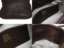 Load image into Gallery viewer, 極美品 MIUMIU ミュウミュウ ナッパレザー ポーチ ショルダーバッグ ブラウン レザー 5NR461 ゴールド金具 中古 4b008384