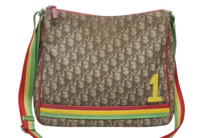 Christian Dior クリスチャンディオール メッセンジャーバッグ ショルダーバッグ 02RU 0064 ラスタカラー ガリアーノ期 良品 中古 4b008387