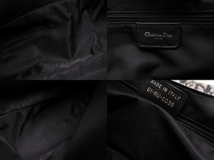 Christian Dior クリスチャンディオール トロッター サドル ワンショルダーバッグ 01-RU-0035 ブラック ガリアーノ期 美品 中古 4b008397