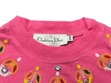 Load image into Gallery viewer, Christian Dior クリスチャンディオール ガリアーノ期 KIDS 半袖Ｔシャツ A1S4TEE1 ピンク イエロー スタッズ コットン ポリウレタン 良品 中古 4b008439