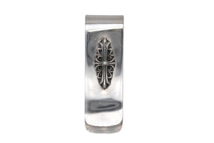 CHROME HEARTS クロムハーツ MNY CLIP SM フローラルクロス マネークリップ スモール 重量約56.4g スターリングシルバー 美品 中古 4b008444