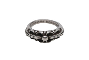 極美品 CHROME HEARTS クロムハーツ ベイビークラシック フローラルクロスリング 指輪 重量約5.1g サイズ5.5号 シルバー925 中古 4b008455