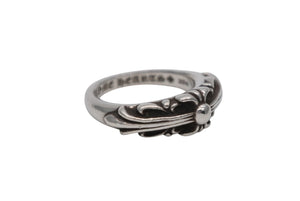 極美品 CHROME HEARTS クロムハーツ ベイビークラシック フローラルクロスリング 指輪 重量約5.1g サイズ5.5号 シルバー925 中古 4b008455