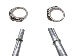 極美品 CHROME HEARTS クロムハーツ ベイビークラシック フローラルクロスリング 指輪 重量約5.1g サイズ5.5号 シルバー925 中古 4b008455