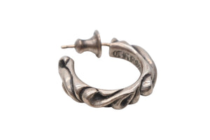 CHROMEHEARTS クロムハーツ HOOPSCROOL スクロールフープ ピアス 片耳 アクセサリー シルバーピアス '97刻印 シルバー925 3.8g 美品 中古 4b008466