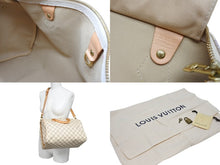 Load image into Gallery viewer, 極美品 LOUIS VUITTON ルイヴィトン スピーディバンドリエール30 N41373 ダミエアズールキャンバス ホワイト ブラウン 中古 4b008501
