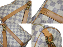 Load image into Gallery viewer, 極美品 LOUIS VUITTON ルイヴィトン スピーディバンドリエール30 N41373 ダミエアズールキャンバス ホワイト ブラウン 中古 4b008501