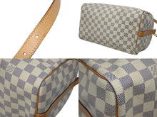 Load image into Gallery viewer, 極美品 LOUIS VUITTON ルイヴィトン スピーディバンドリエール30 N41373 ダミエアズールキャンバス ホワイト ブラウン 中古 4b008501