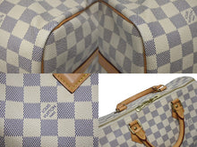 Load image into Gallery viewer, 極美品 LOUIS VUITTON ルイヴィトン スピーディバンドリエール30 N41373 ダミエアズールキャンバス ホワイト ブラウン 中古 4b008501