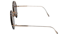 Load image into Gallery viewer, MASUNAGA 増永眼鏡 BOTAN ボタン ラウンドサングラス アイウェア サイズ56◻︎23-140 ゴールド 22FW 美品 中古 4b008548