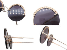 Load image into Gallery viewer, MASUNAGA 増永眼鏡 BOTAN ボタン ラウンドサングラス アイウェア サイズ56◻︎23-140 ゴールド 22FW 美品 中古 4b008548