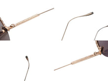 Load image into Gallery viewer, MASUNAGA 増永眼鏡 BOTAN ボタン ラウンドサングラス アイウェア サイズ56◻︎23-140 ゴールド 22FW 美品 中古 4b008548